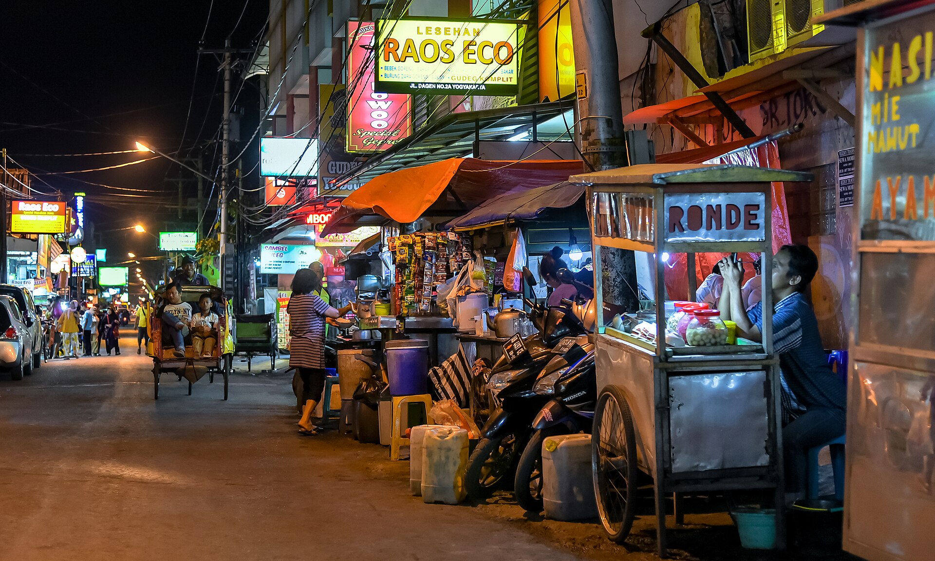 Suasana malam di Yogyakarta